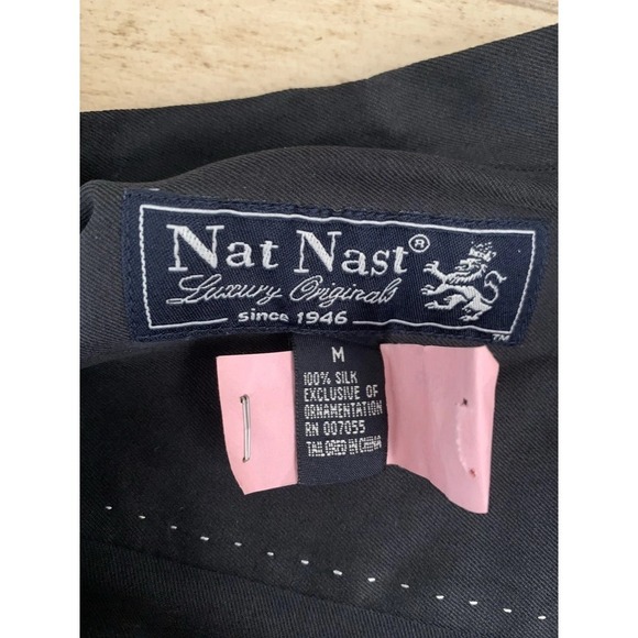2008 Nat Nash "Without Care" Embroidered Men's Silk Shirt Size M (#B300) - Picture 6 of 7